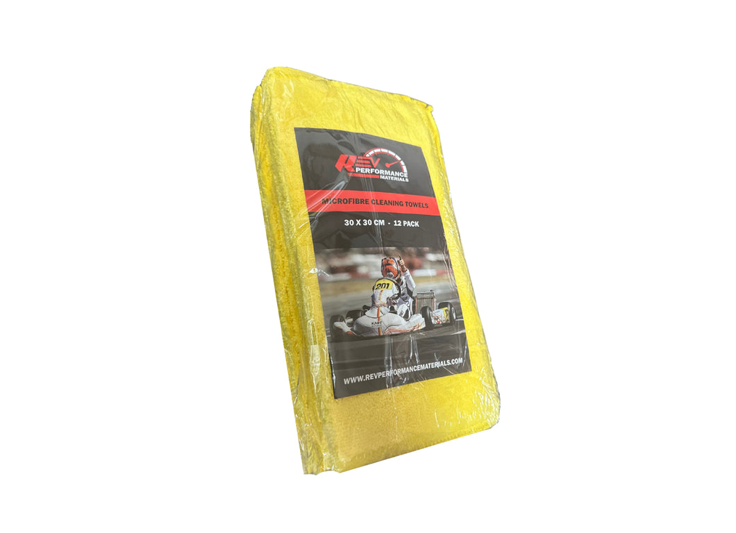 Microfiber Towels 12 Pack by Rev Performance Materials